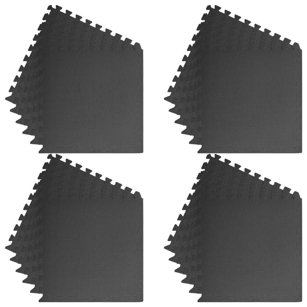 Floor Mats 24 pcs EVA Foam Black