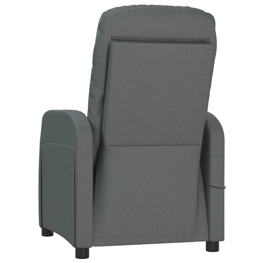 Massage Recliner Dark Grey Fabric