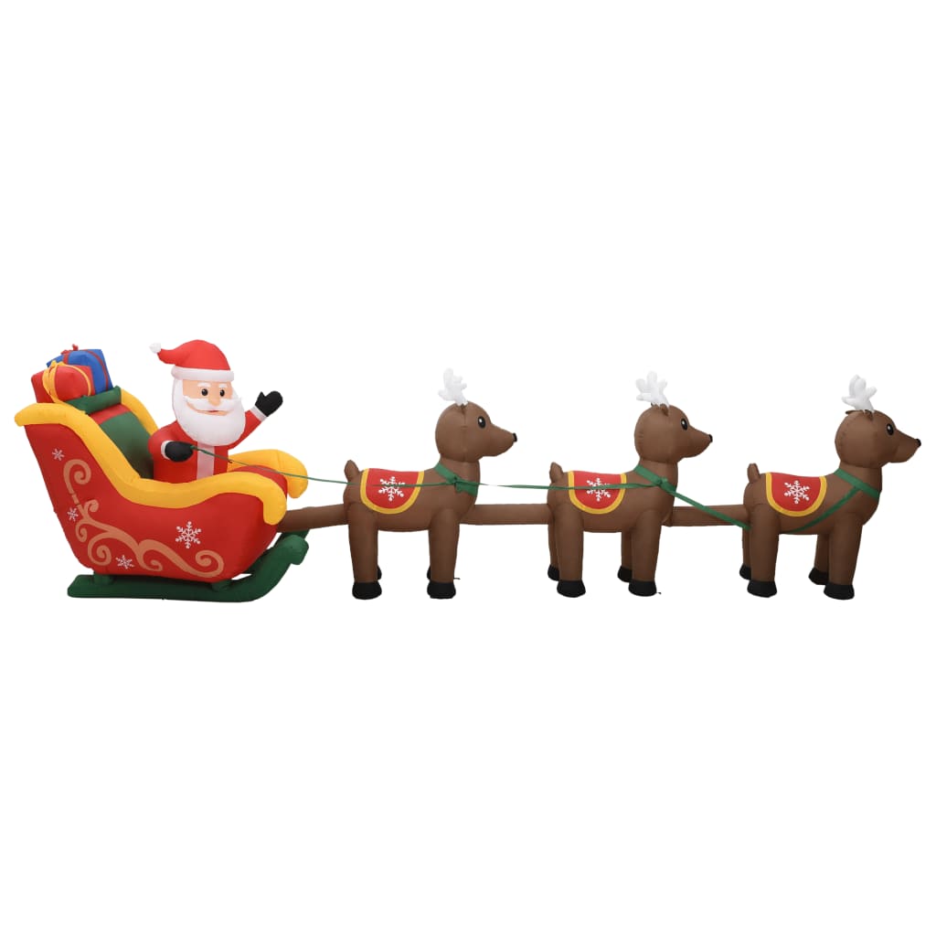 Christmas Inflatable Santa and Reindeer Decoration