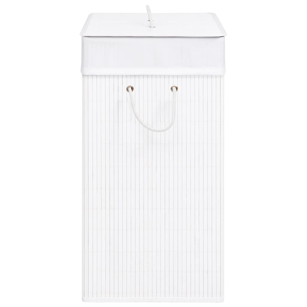 Bamboo Laundry Basket White