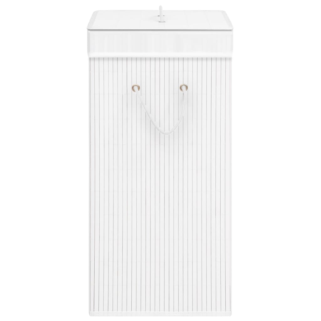 Bamboo Laundry Basket - White