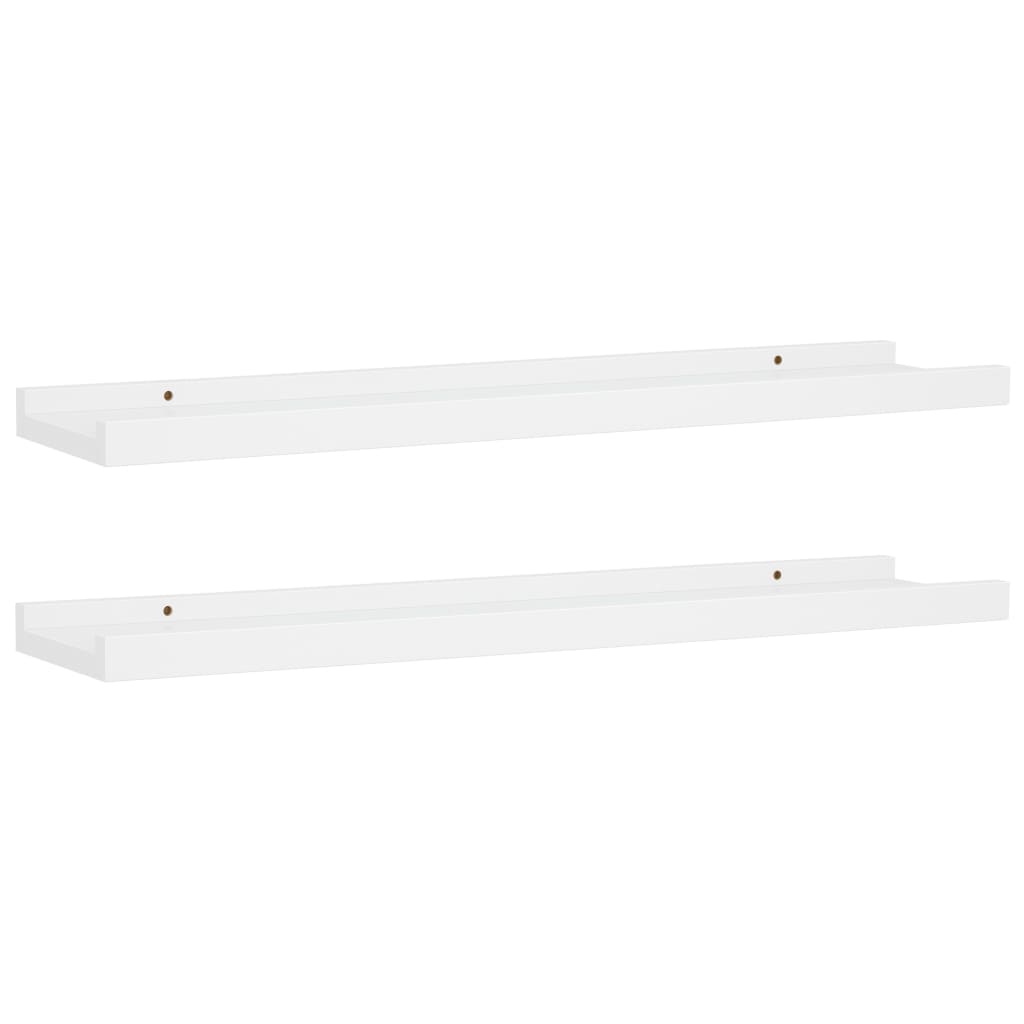 Picture Frame Ledge Shelves 2 pcs White