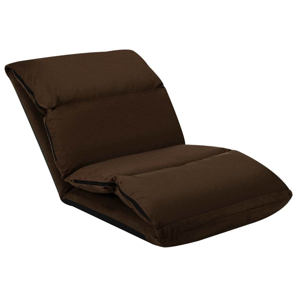 Folding Floor Chair Brown