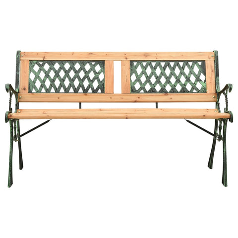 Garden Bench Cast Iron and Solid Firwood