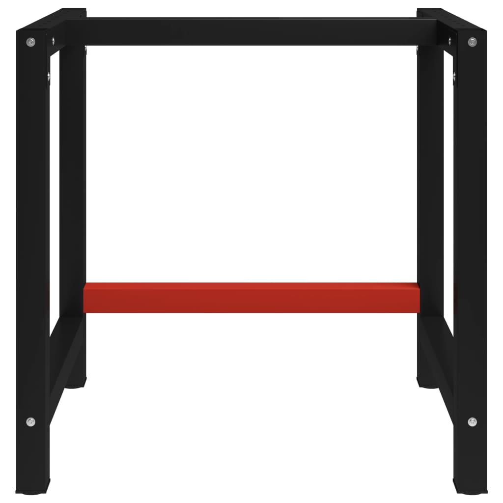 Metal Work Bench Black and Red S