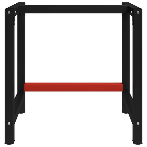 Metal Work Bench Black and Red S