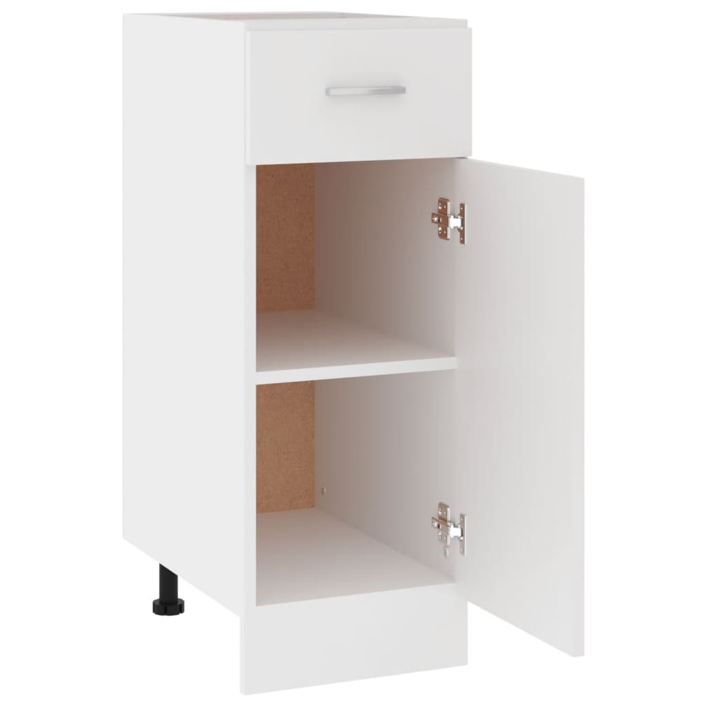 Drawer Bottom Cabinet White - Engineered Wood