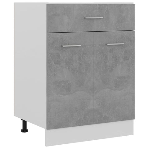 Elegance Drawer Bottom Cabinet Concrete Grey Engineered Wood