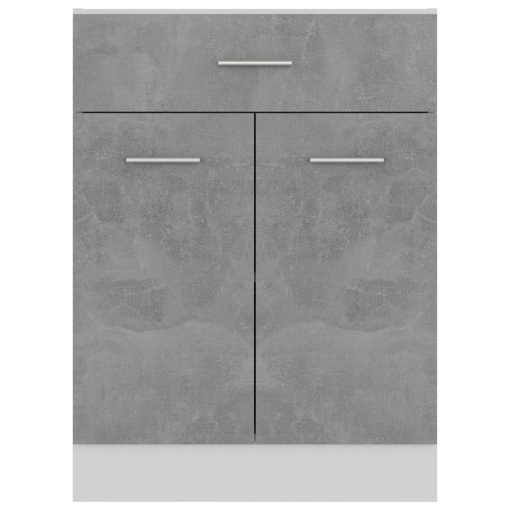 Elegance Drawer Bottom Cabinet Concrete Grey Engineered Wood