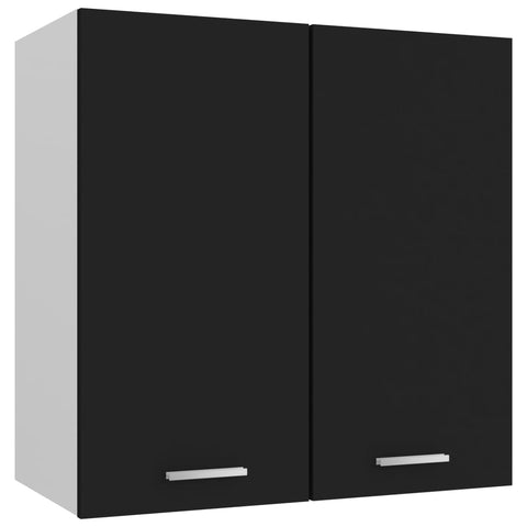 Hanging Cabinet Black Engineered Wood