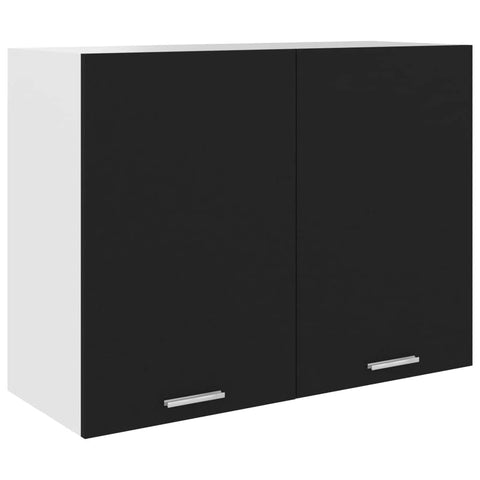 Hanging Cabinet Black, Engineered Wood