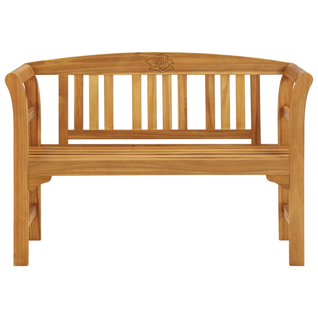 Garden Bench with Cushion Solid Acacia Wood