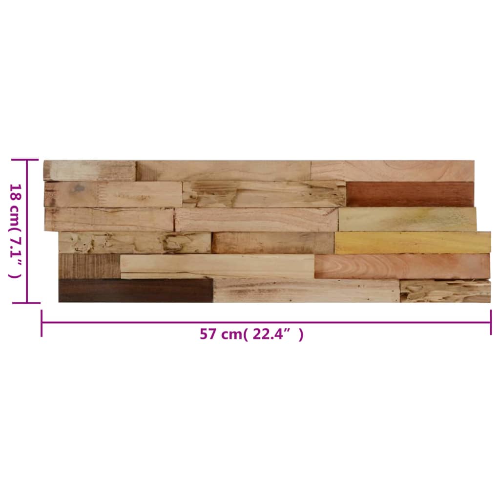 Wall Cladding Panels 10 pcs  Recycled Teak Wood