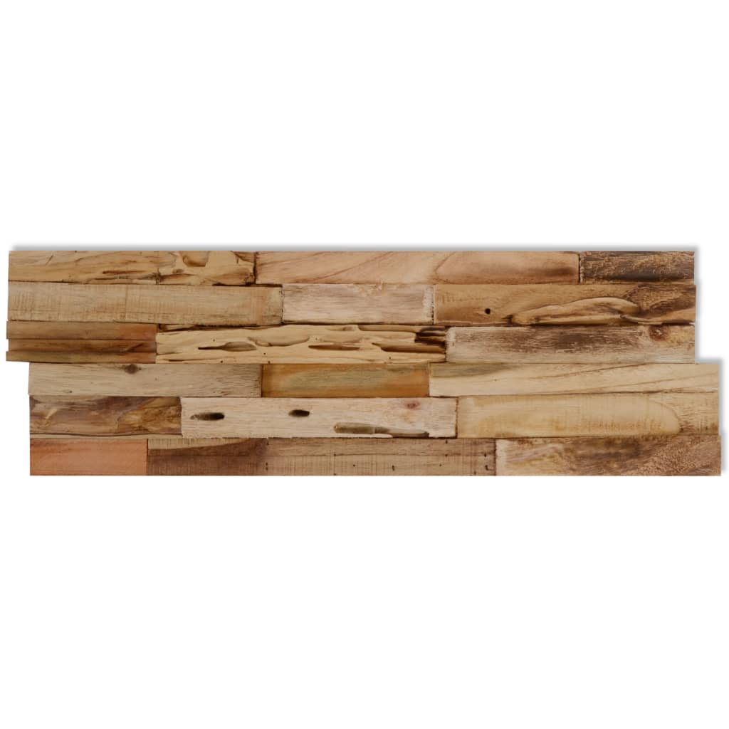 Wall Cladding Panels 10 pcs  Recycled Teak Wood