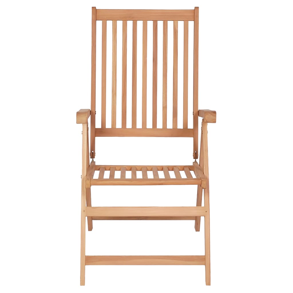 Reclining Garden Chairs 4 pcs Solid Teak Wood