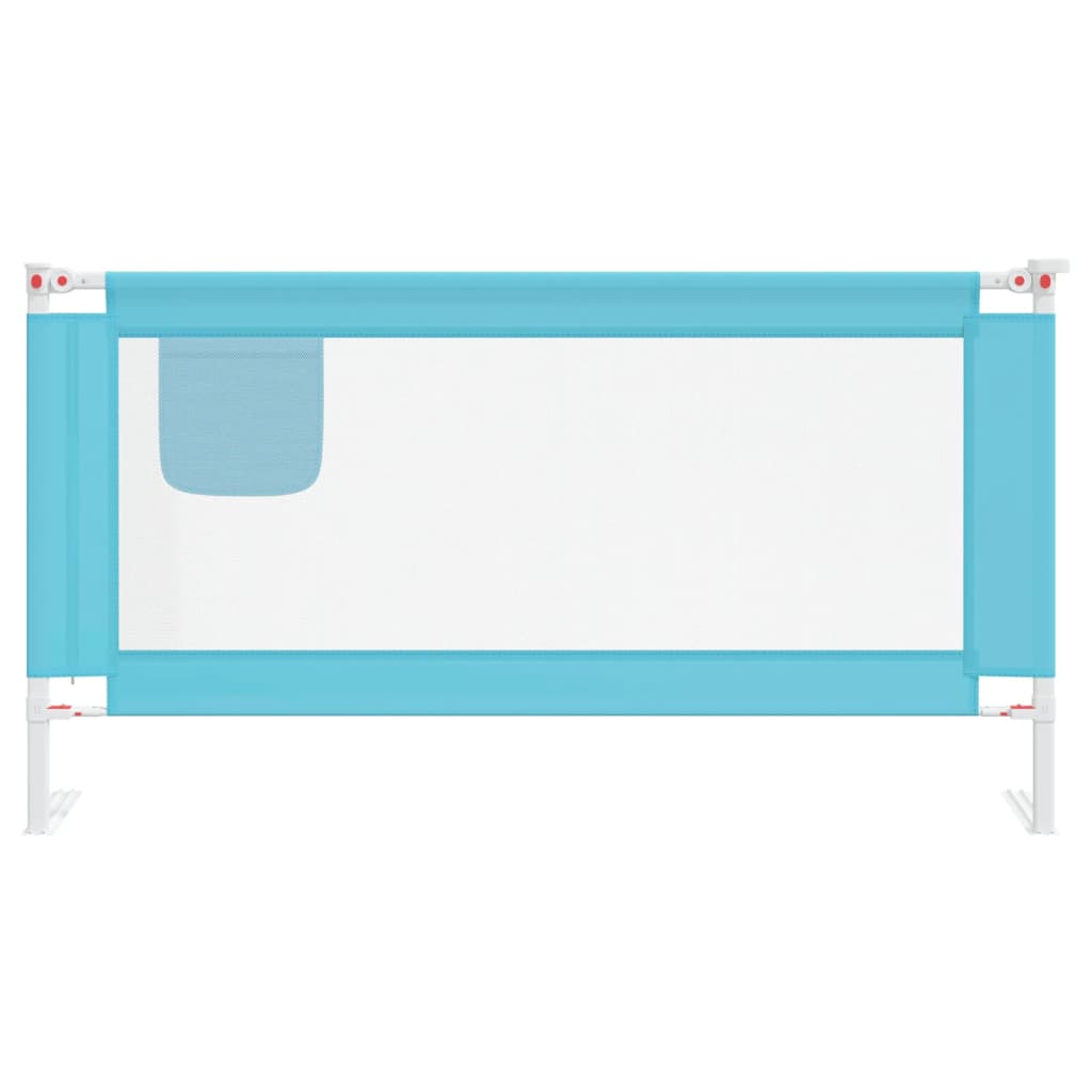 Toddler Safety Bed Rail Blue Fabric