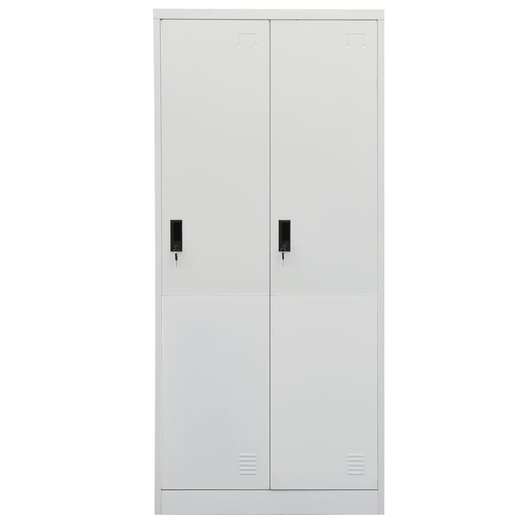 Wardrobe Light Grey Steel