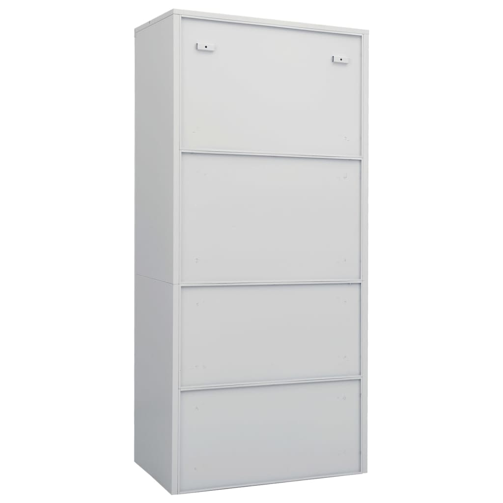 Wardrobe Light Grey Steel