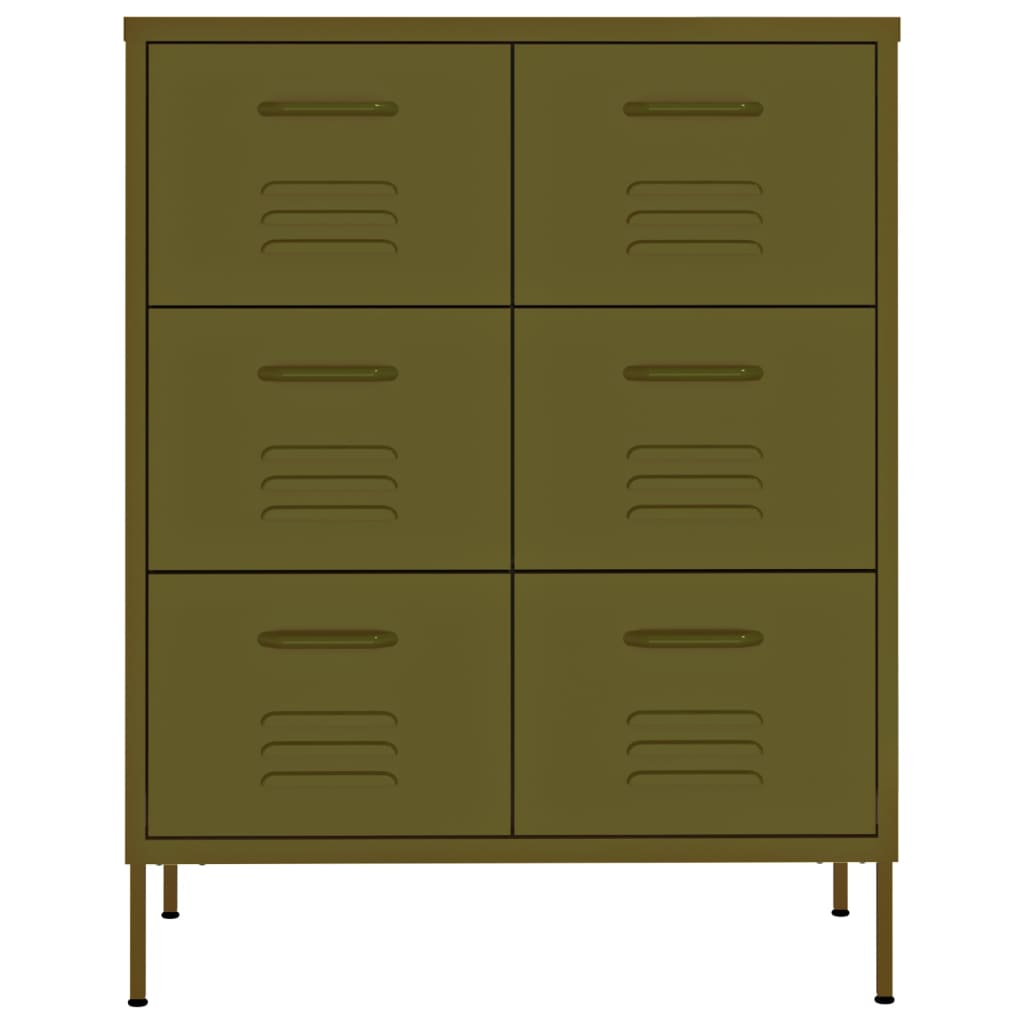 Drawer Cabinet Olive Green Steel