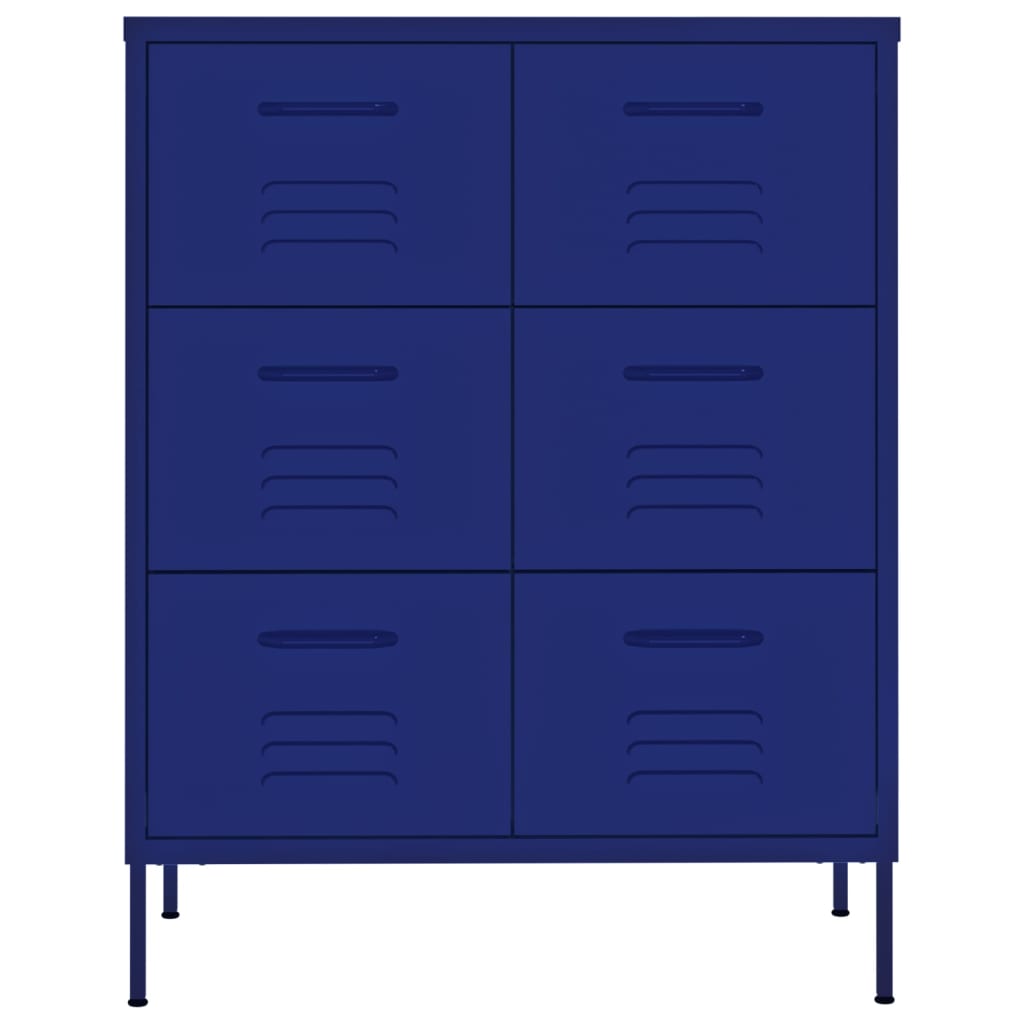 Drawer Cabinet Navy Blue Steel