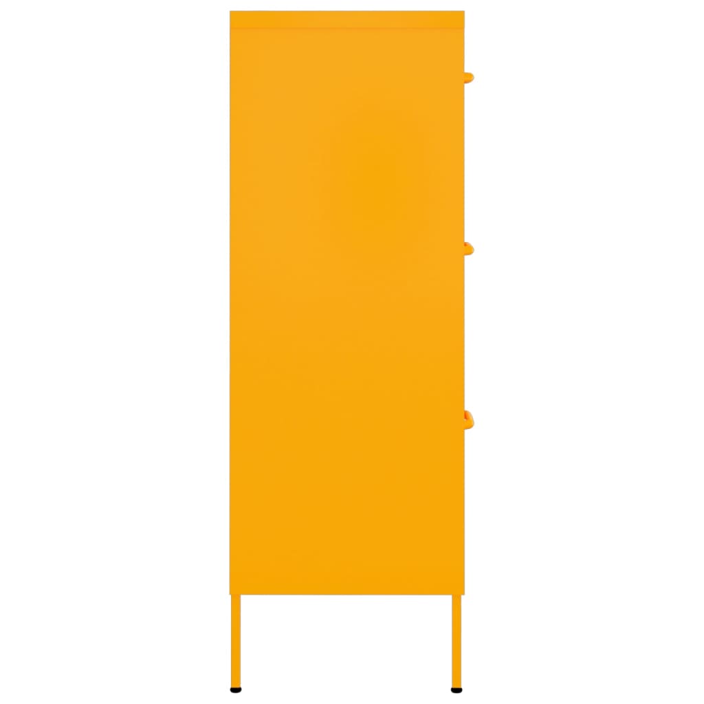 Drawer Cabinet Mustard Yellow Steel