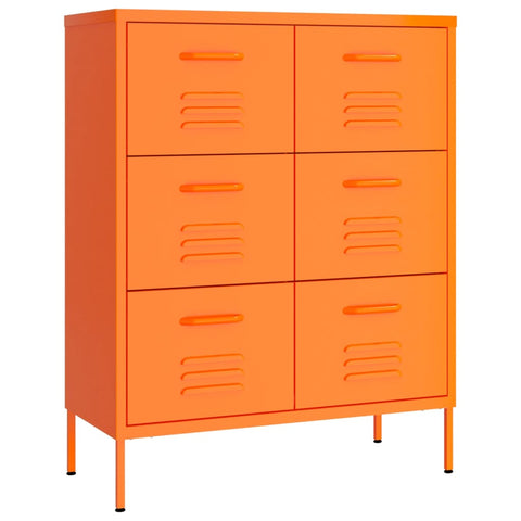 Drawer Cabinet Orange Steel