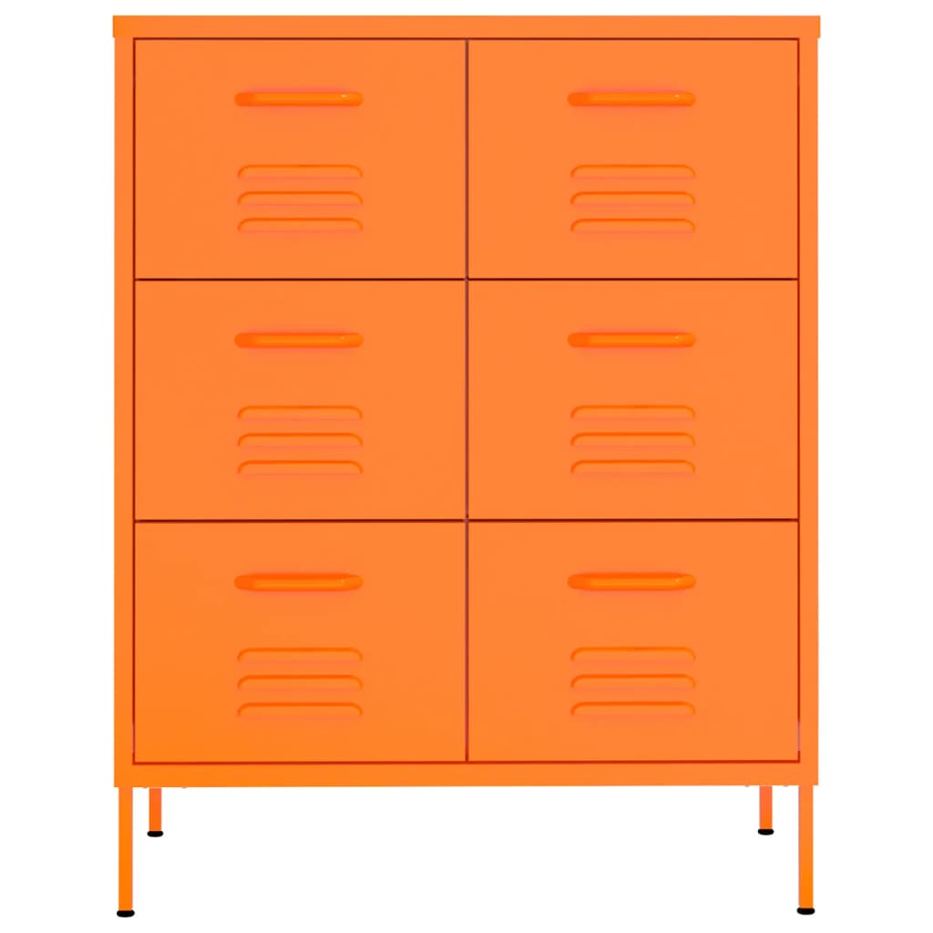 Drawer Cabinet Orange Steel