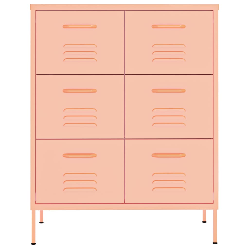 Drawer Cabinet Pink Steel