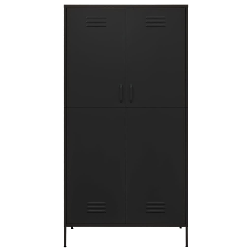 Wardrobe Black Steel