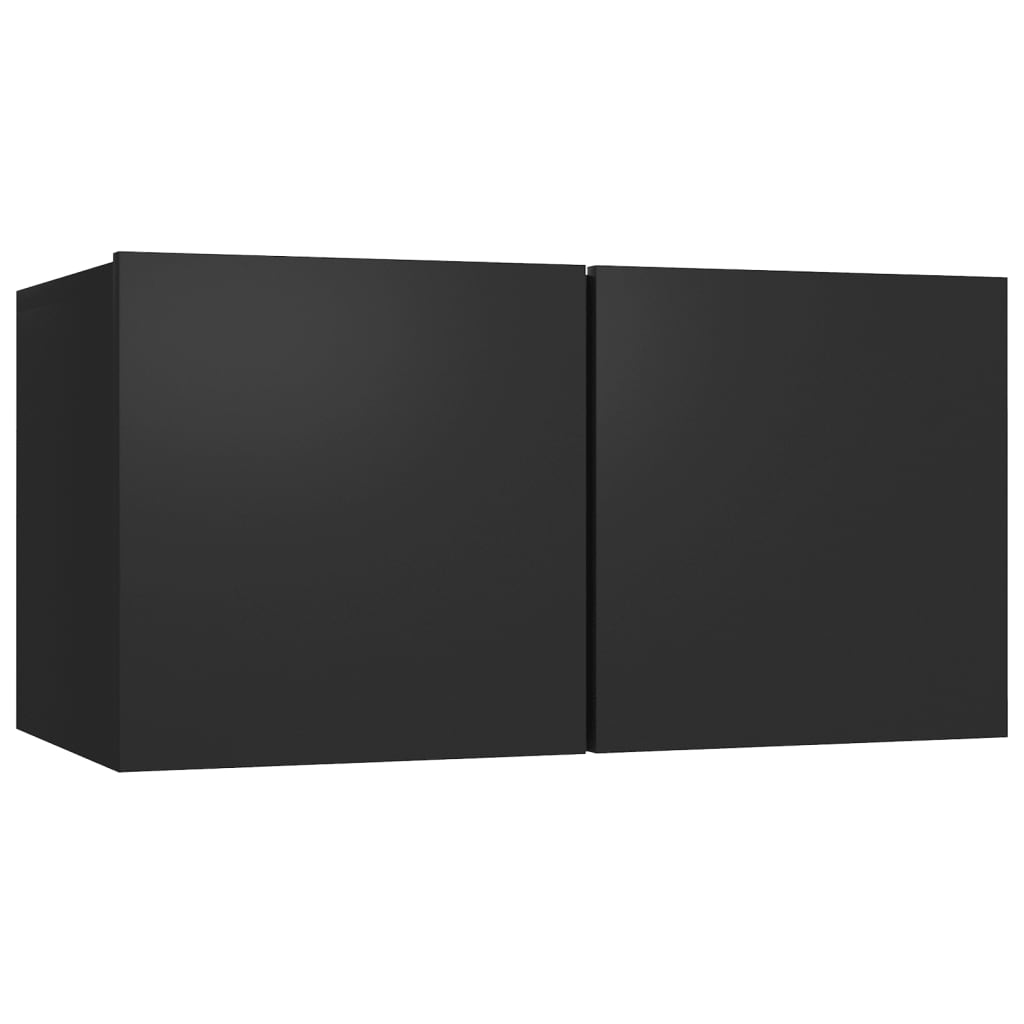 3 Piece TV Cabinet Set Black