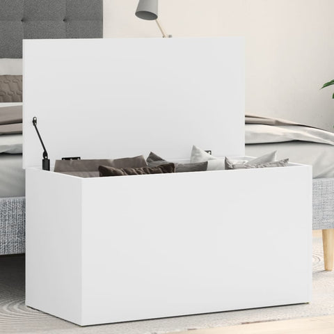 Storage Chest White Engineered Wood