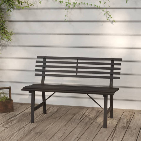 Garden Bench Steel Black