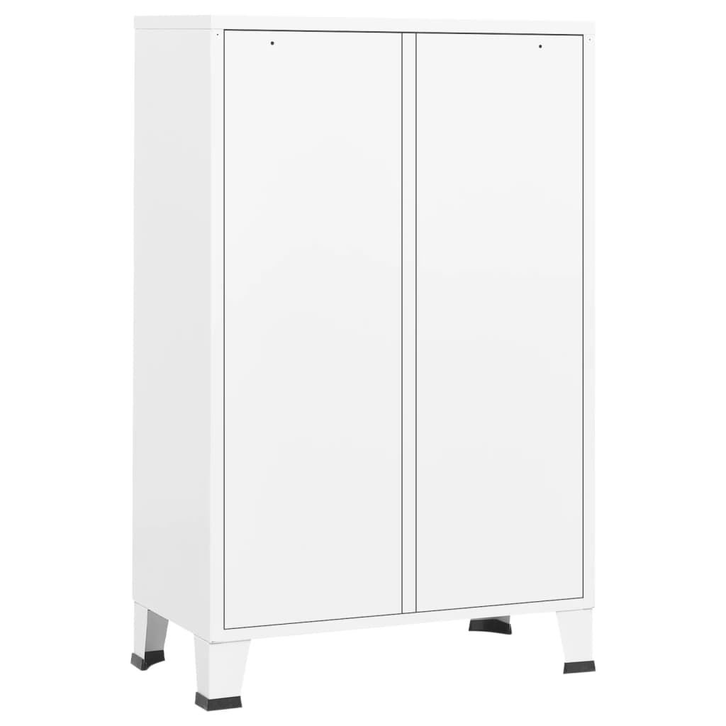 Industrial Wardrobe White Steel