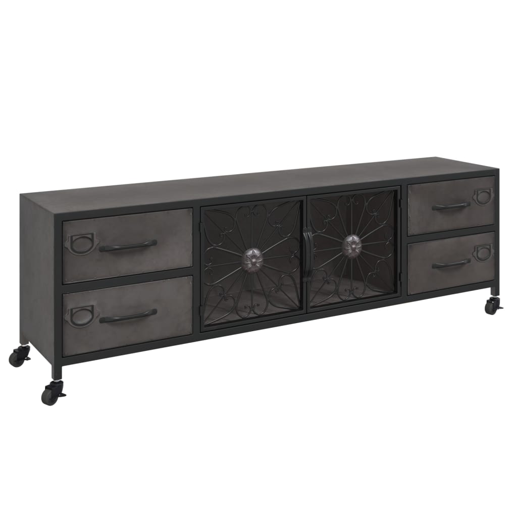 TV Cabinet Silver Iron