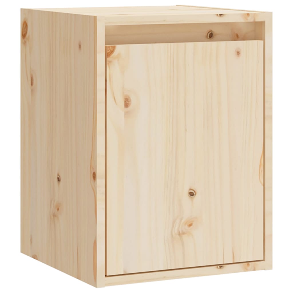 Wall Cabinets 2Pcs Solid Wood Pine