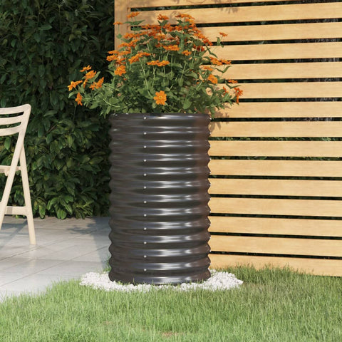 Garden Planter Powder-coated Steel Anthracite