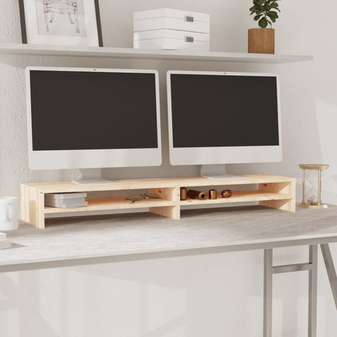 Monitor Stand Entertainment Centre White/Black/Brown/Natural Solid Wood Pine