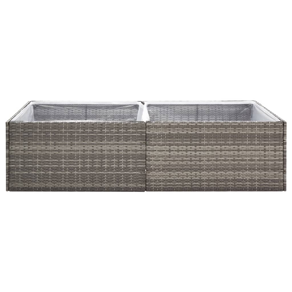 Garden Planter Grey Poly Rattan