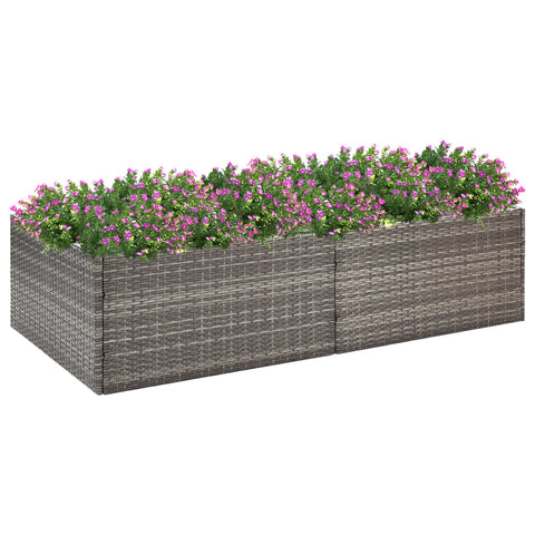 Garden Planter Grey Poly Rattan