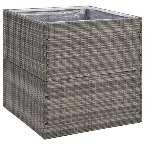 Garden Planter Grey Poly Rattan