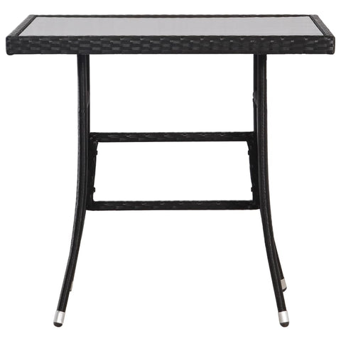 Stylish & Durable: Black Poly Rattan Garden Table