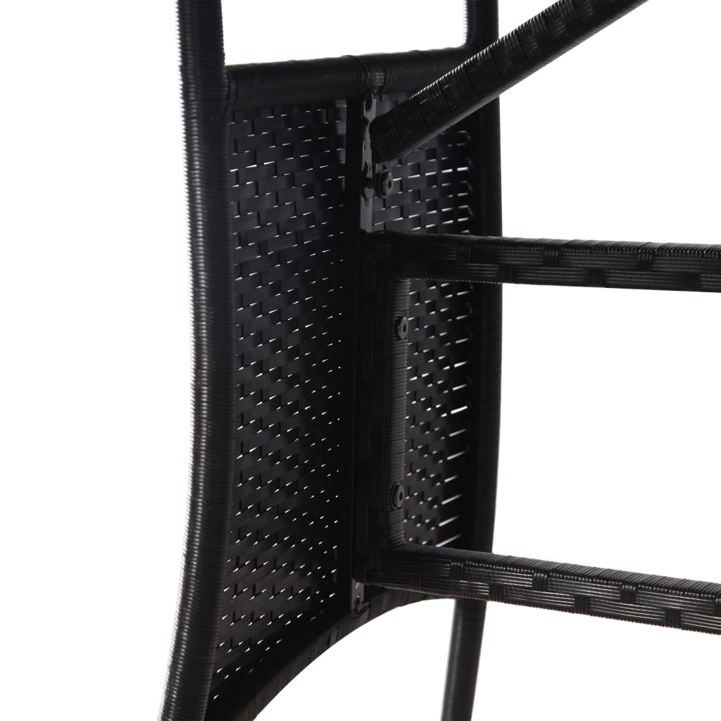 Stylish & Durable: Black Poly Rattan Garden Table