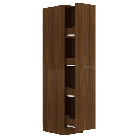 Apothecary Cabinet Brown Oak Engineered Wood