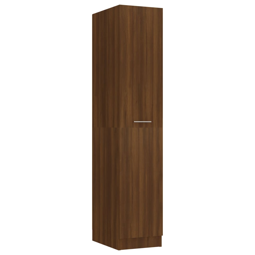 Apothecary Cabinet Brown Oak Engineered Wood