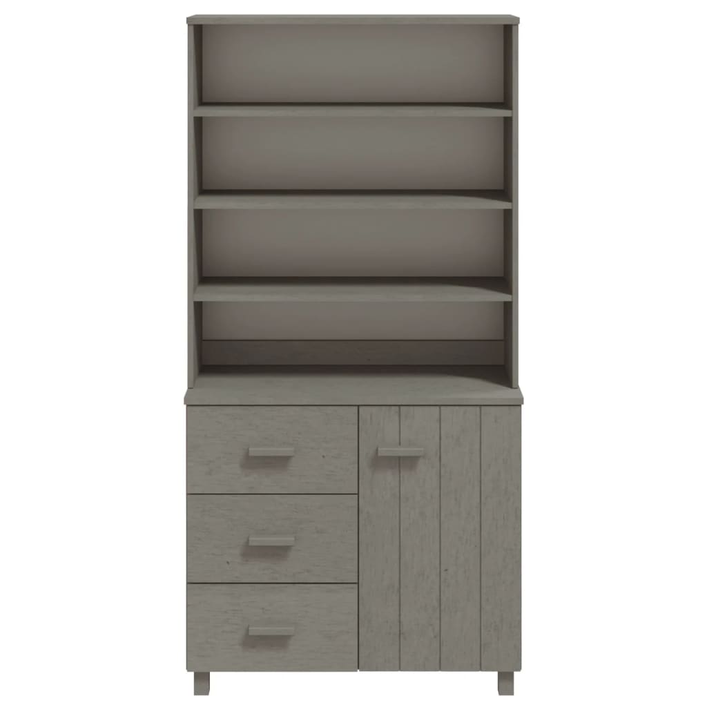 Highboard "HAMAR" Solid Wood Pine Light Grey