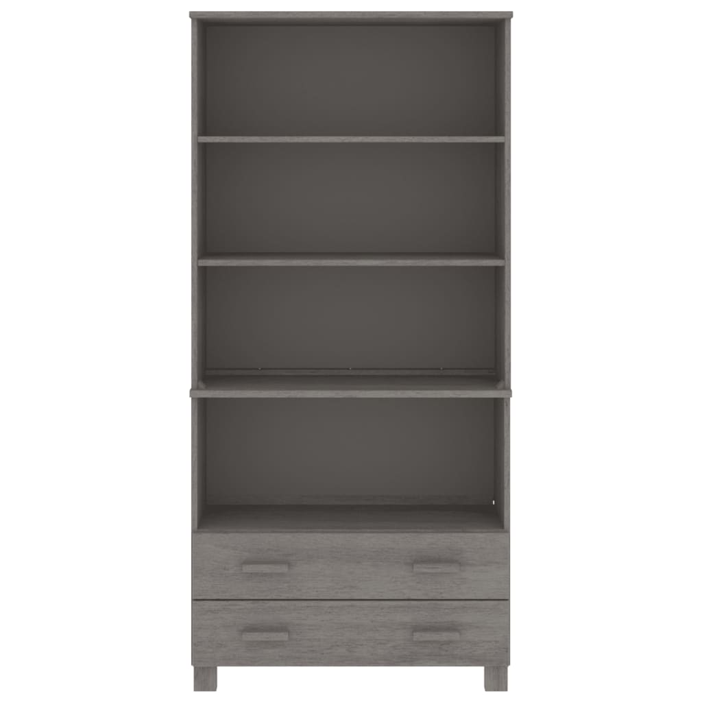 Highboard Solid Wood Pine Light Grey