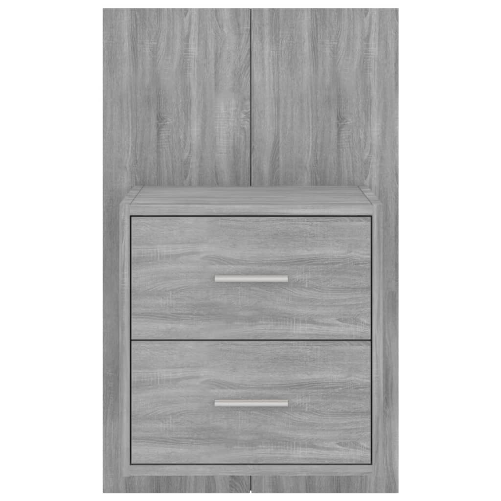 Wall Bedside Cabinet Grey