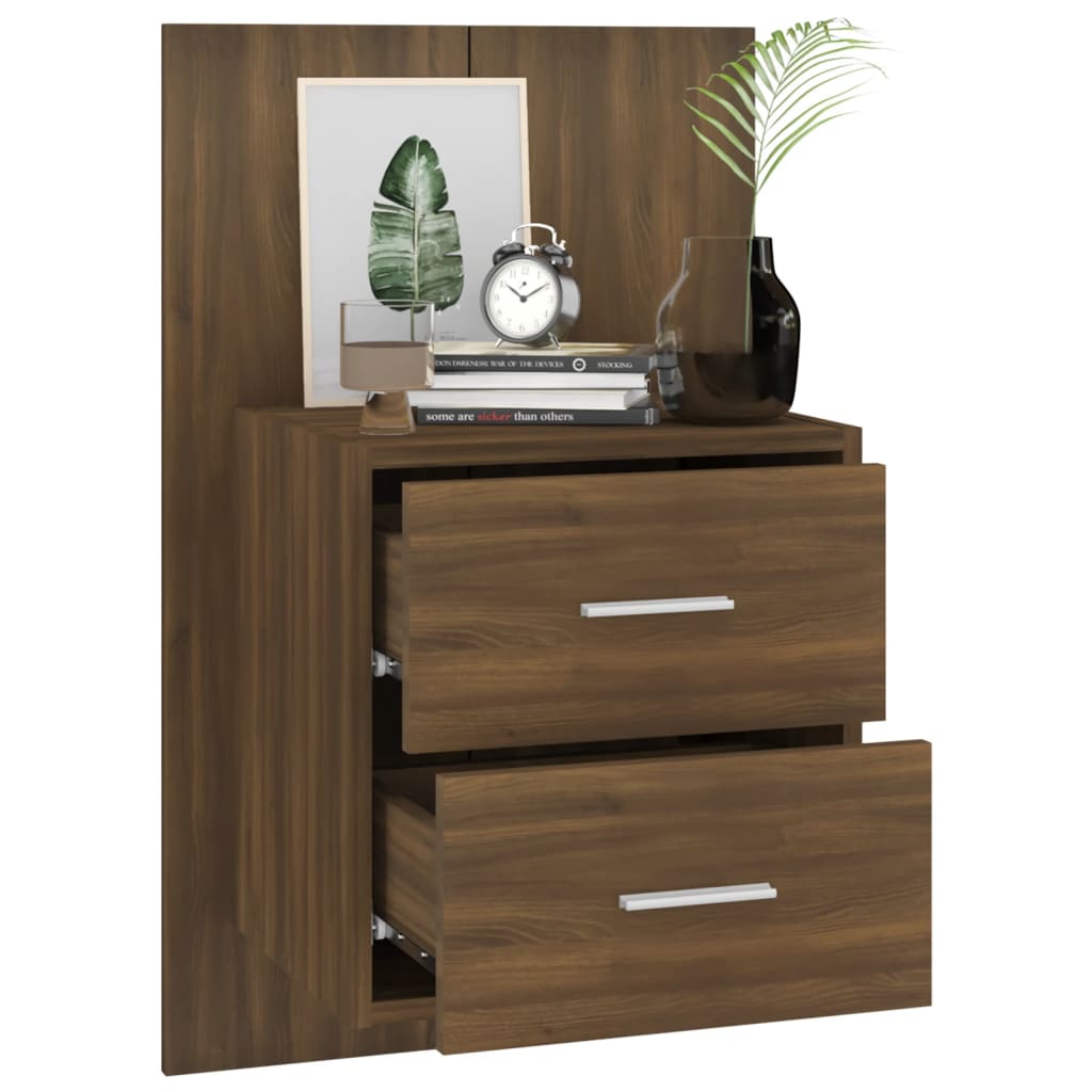 Wall Bedside Cabinet Wood