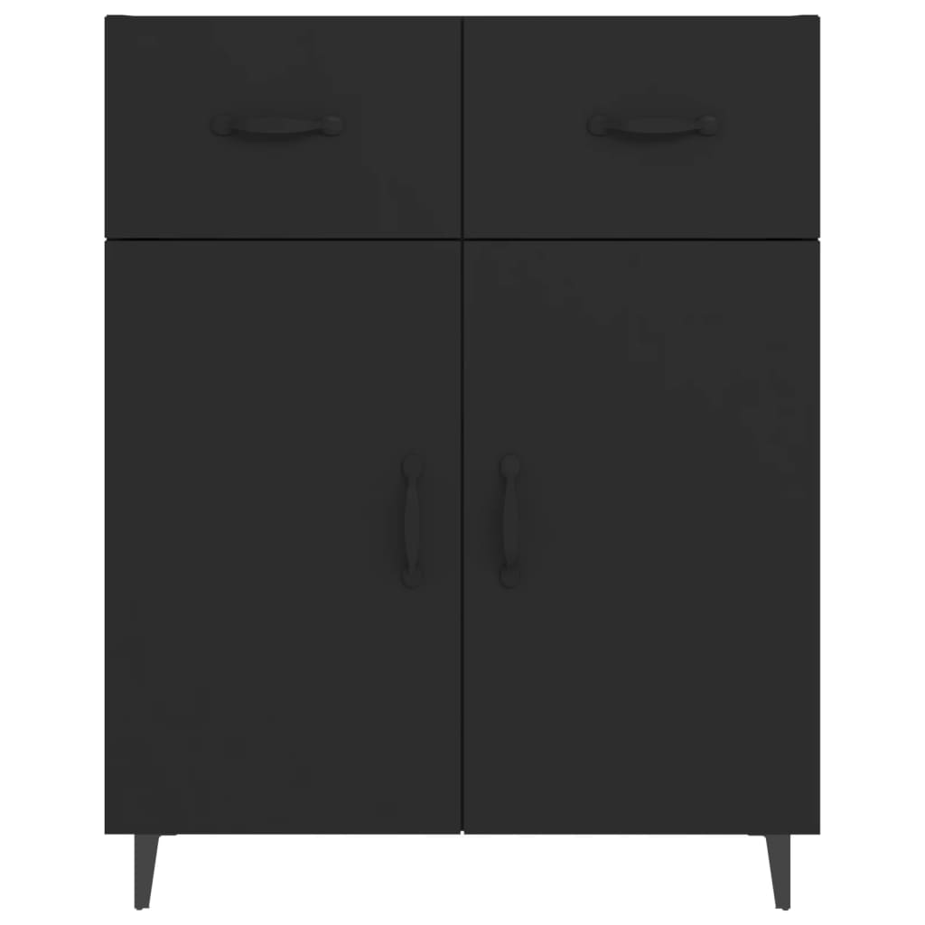 Sideboard Black Engineered Wood