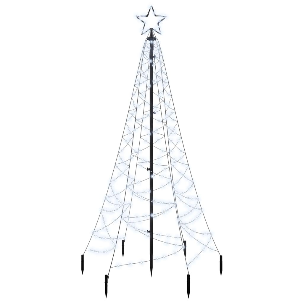 Christmas Tree with Spike Cold White 200 LEDs 180 cm